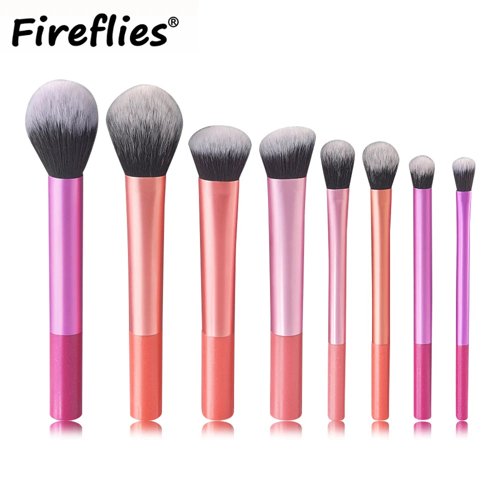 8-Piece Synthetic Makeup Brush Set for Face & Eyes