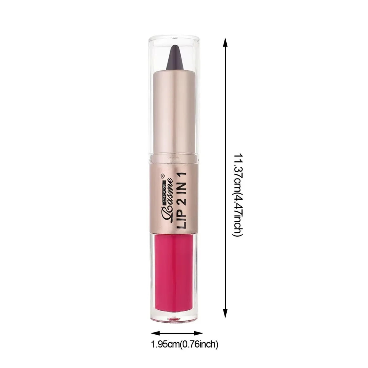 2-in-1 Lip Liner And Gloss Stick Waterproof Long Wear