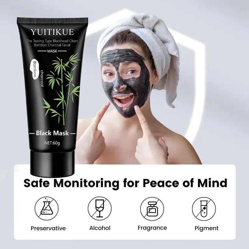 Bamboo Charcoal Peel-Off Face Mask 60 g – Deep Pore Cleanse