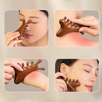 4-in-1 Manual Body Massager Comb for Scalp & Face