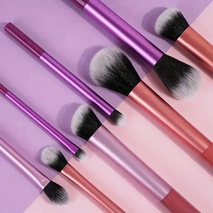8-Piece Synthetic Makeup Brush Set for Face & Eyes