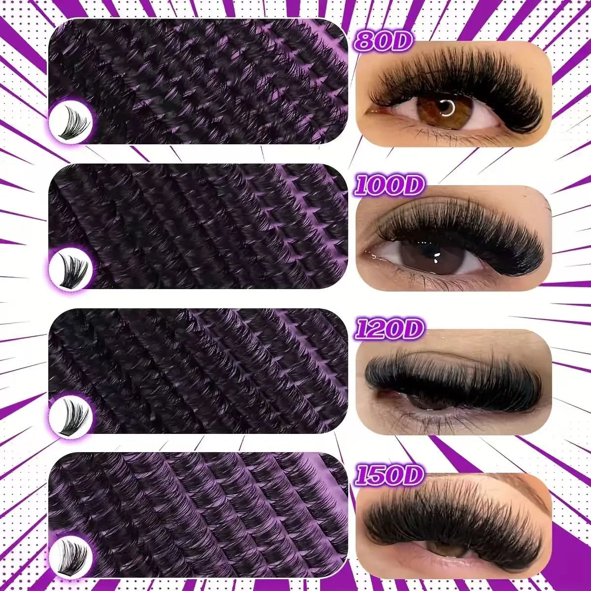 DIY Lash Extension Kit With Clusters, Bond And Seal