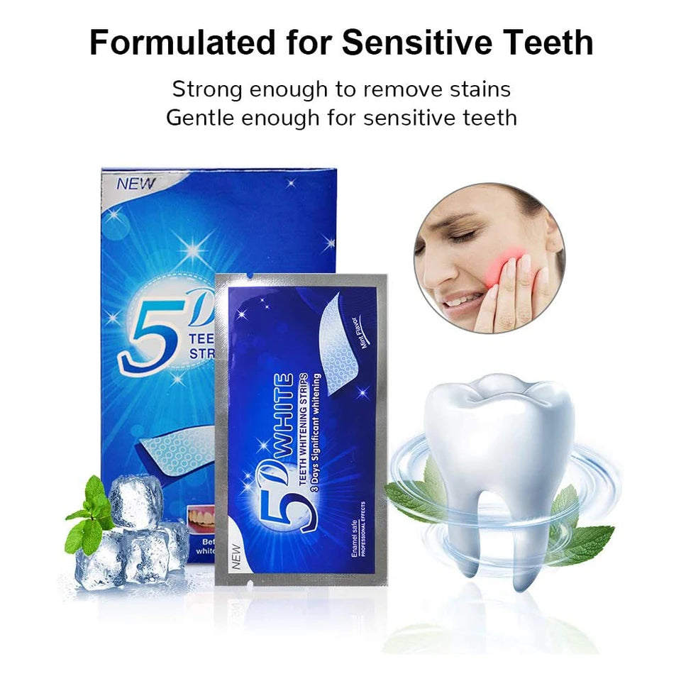 Teeth Whitening Strips Kit – Fast Stain Removal At Home