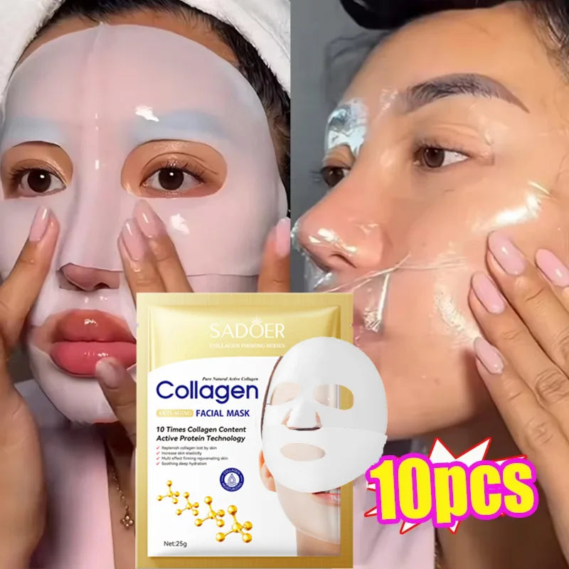 Collagen Facial Sheet Masks – Hydrating Anti-Wrinkle Care