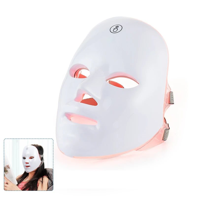 7-Color LED Facial And Neck Mask – Skin Rejuvenation