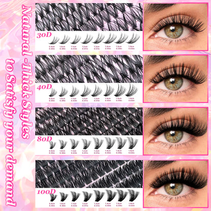 DIY Lash Extension Kit With Clusters, Bond And Seal