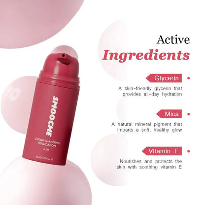 Color-Changing Liquid Foundation – Hydrating, Natural Finish