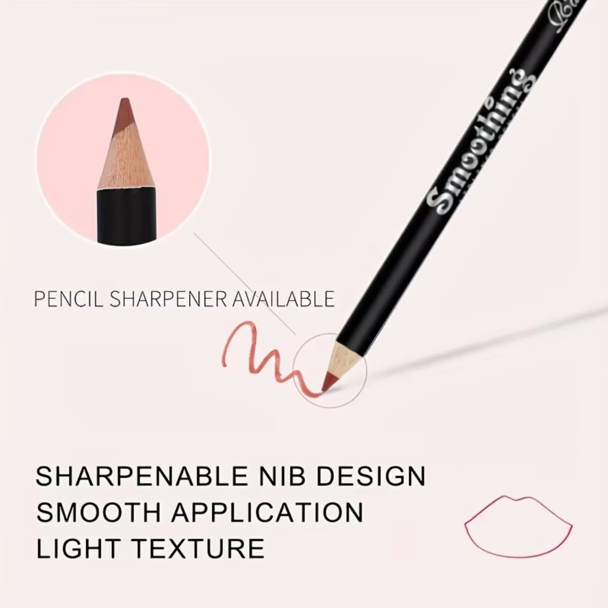 Long-Lasting Waterproof Matte Lip Liner Pencil