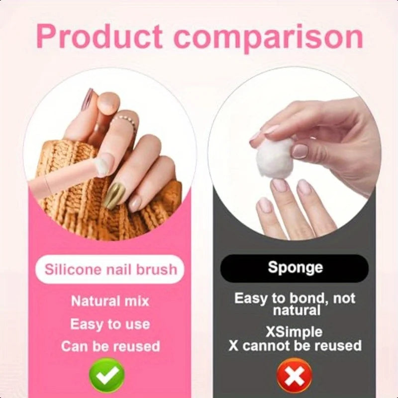 Silicone Lip Brush Applicator With Plastic Handle