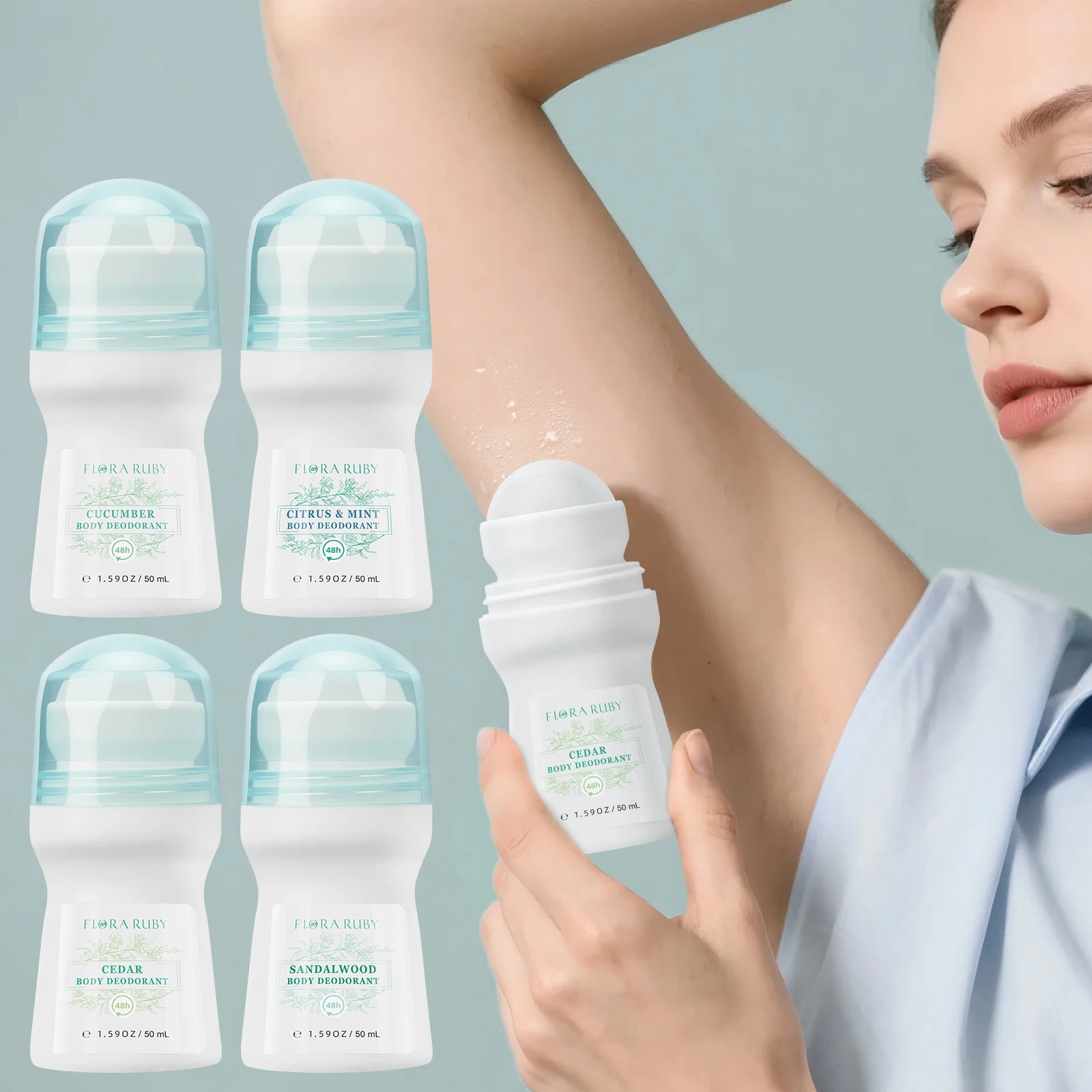 Aluminum-Free Roll-On Deodorant for Men and Women